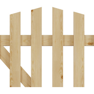 Solid Wood Garden Gate with Z-Shaped Structure by Livingandhome