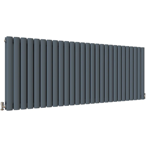 Oval Column Horizontal Designer Radiators - Anthracite / 1593mm / 78mm
