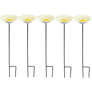 Cast Iron Daisy Bird Feeder - White by Selections