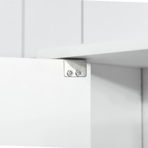 kleankin Bathroom Mirror Cabinet Wall Mount Storage Cupboard - White by kleankin