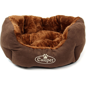 Deluxe Faux Fur Dog Bed in Chocolate Brown - Brown / S by Actiaspet