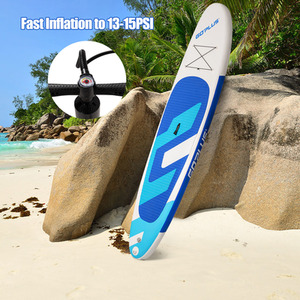 Costway 10ft Inflatable Thick SUP-Blue - Blue by Costway