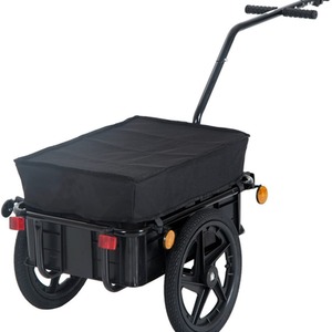 HOMCOM Bicycle Trailer With Towing Bar - Black by HOMCOM