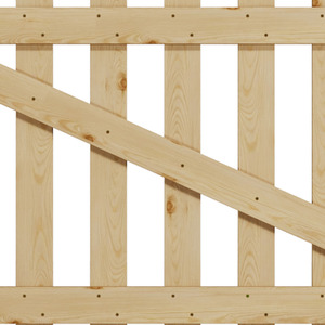 Solid Wood Garden Gate with Z-Shaped Structure by Livingandhome