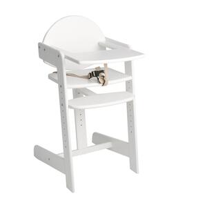Grow with Me Wooden High Chair - White by Safetots