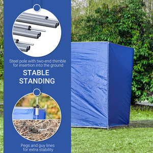 Outsunny Camping Windbreak with Carry Bag - Blue by Outsunny