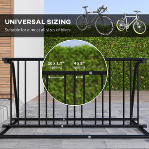 DURHAND Double-sided Bike Stand Storage Rack for Indoor Garages Use - Black by DURHAND