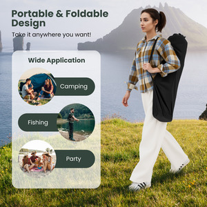 Reclining Camping Chair with Removable Footrest by Costway