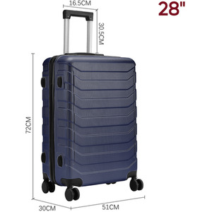 Rolling Hardshell Luggage Travel Suitcase by Livingandhome