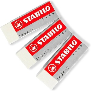 STABILO Legacy Legend Plastic Eraser Pack of 20 - White by STABILO