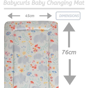 Baby Changing Mat - Pink Floral Elephants / Pink Floral Elephants by Babycurls