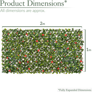 Expanding Artificial Trellis with Flowers - Red by Christow