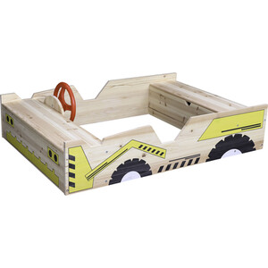 Car Sand Pit - Natural by Wooden Kids Play
