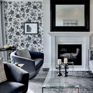 Fleur Mono Wallpaper - Monochrome by Arthouse