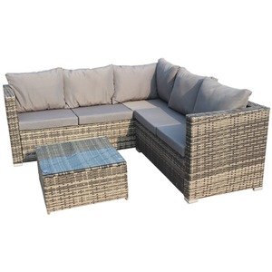 BIRCHTREE Rattan Furniture Set RFS08 - Grey by BIRCHTREE