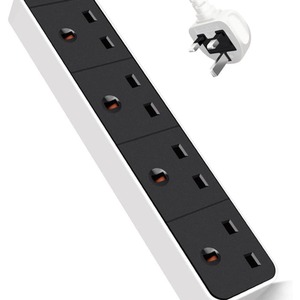 4 Way 3 Meter Extension Lead - Black by BriStar