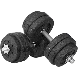 HOMCOM 30kg Adjustable Dumbbells Weight Set A91-139V03BK - Black by HOMCOM