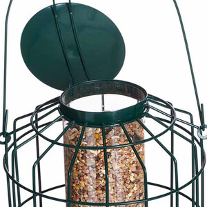 Wild Bird Hanging Cage Seed Feeder - Black