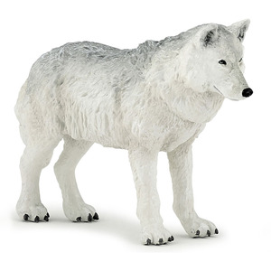 PAPO Wild Animal Kingdom Polar Wolf Toy Figure - 50195 - White by PAPO