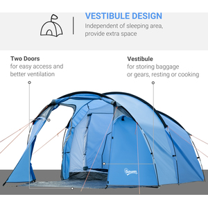 Outsunny 3 Person Weatherproof Tent - Blue by Outsunny