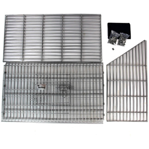Metal Pet Run with Roof - Silver by Actiaspet