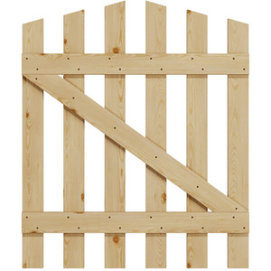 Solid Wood Garden Gate with Z-Shaped Structure by Livingandhome