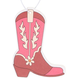 Howdy Cowboy Boot Vanilla Scented Air Freshener - Pink by Kingsbury Gifts