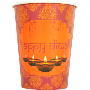 Diwali Pink Party Cups - Pink by Peacock Supplies
