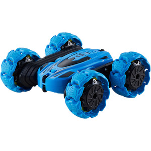 RC Stunt Car Toy with Explosive Wheels - Blue by komore