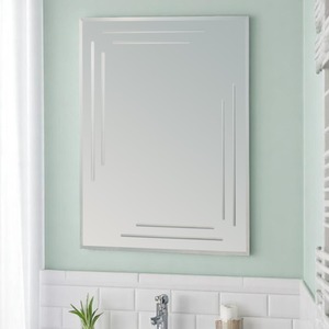 Chelsea Rectangular Bathroom Mirror - Silver by Showerdrape