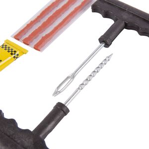 Car Tyre Puncture Repair 6pc Kit Black - Black by Blackspur