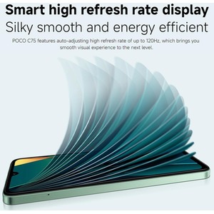 POCO C75 Smartphone 8GB RAM, 256GB Storage 120Hz Display 50MP Camera - Green by Xiaomi