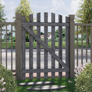 Solid Wood Garden Gate with Z-Shaped Structure by Livingandhome