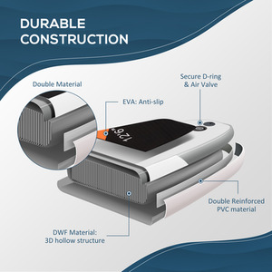 Outsunny 10Ft Inflatable Paddle Stand Up Board Orange - Orange by Outsunny