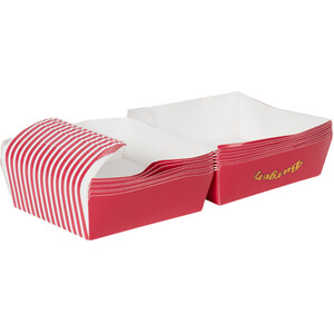 Pack of 8 Burger Boxes - Red
