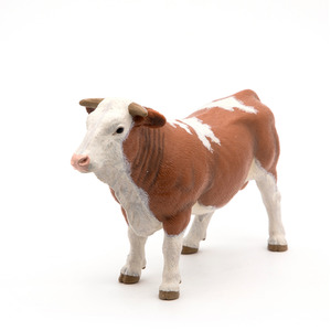 PAPO Farmyard Friends Simmental Bull Toy Figure - Brown by PAPO