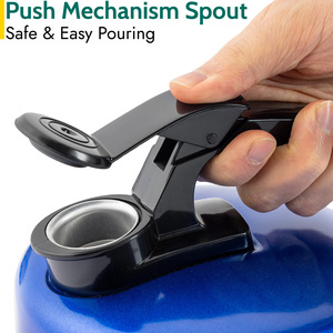 Lightweight Whistling Camping Kettle - Blue / 16cm by Trail