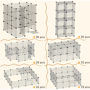 Metal Wire Pet Playpen - Black by PawHut
