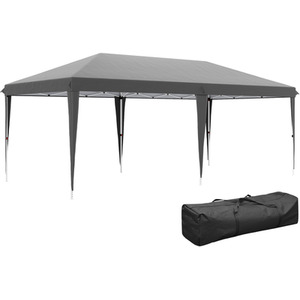 Outsunny Garden Large Gazebo Pop Up Gazebo - Grey by Outsunny