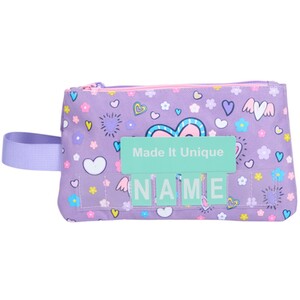 Purple Heart Personalised Pencil Case