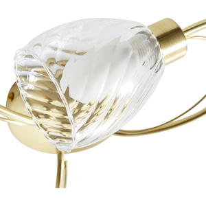 Cora 3 Light Tangle Flush Bathroom Ceiling Light - Satin Brass by Litecraft