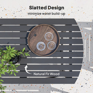 Outsunny 5 Piece Wooden Garden Dining Set - Grey by Outsunny