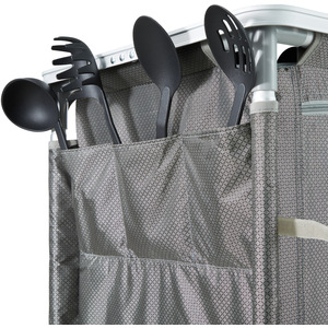 Camping Kitchen with 6 Shelves - Grey by tectake