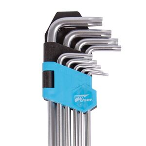 Steel Metric Long Torx Key 9pc Set - Silver by Pro User