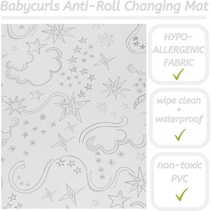 Anti-Roll Wedge Baby Changing Mat - Stars and Swirls / Stars and Swirls by Babycurls