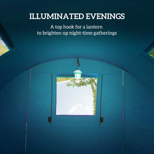 Outsunny 2 Room Camping Tent for 3-4 Man, 3000mm Waterproof by Outsunny