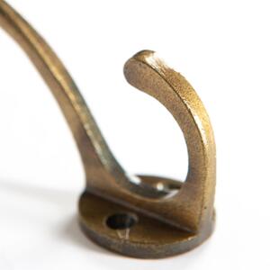 25x80mm Hat Coat Hook - Brass by Hammer and Tongs