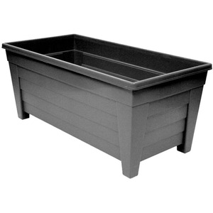 Black Grosvenor Trough Planter - Black / 1 by Shop4allsorts