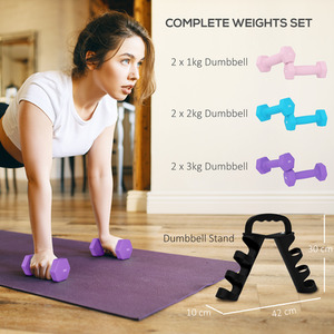 SPORTNOW Dumbbells Set with Carry Rack by SPORTNOW