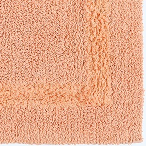 Luxury Reversible Extra Large Bath Mat - Peach by Homescapes